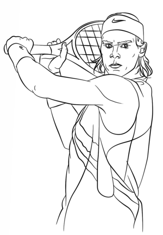 Rafael Nadal Coloring Page